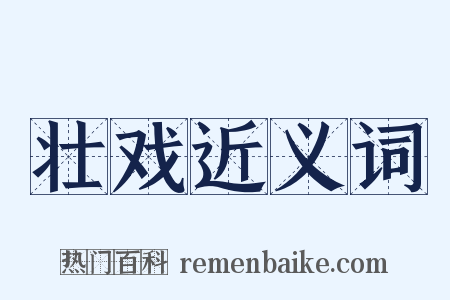 壮戏近义词是什么意思的图片